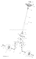 Steering Diagram and Parts List for WE261 2011-10 - 96024000202 Weed Eater Lawn Tractor